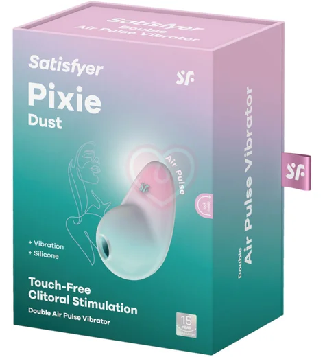 Вакуумно-волновой клиторальный вибростимулятор Satisfyer Pixie Dust мятно-розовый фото 5