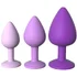 Набор анальных пробок со стразами Her Little Gems Trainer Set фиолетовый фото 2