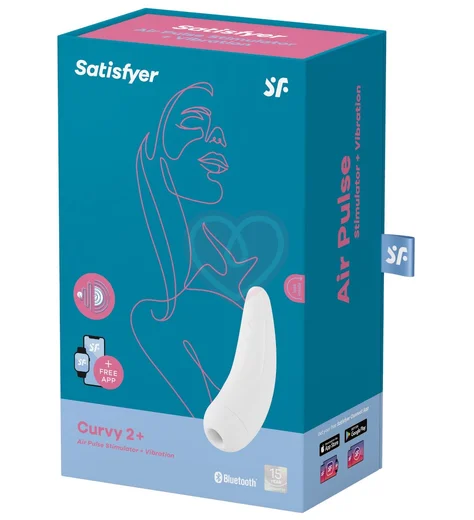 Вакуумный стимулятор с приложением Satisfyer Curvy 2+ белый фото 4