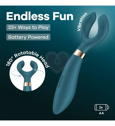 Вибратор для пар Satisfyer Endless Fun Battery Series бирюзовый фото 7