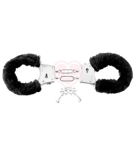 Наручники с мехом Pipedream Beginners Cuffs чёрные фото 3