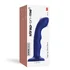 Вибратор с пульсирующей головкой Strap-On-Me Tapping Dildo Wave M синий фото 15
