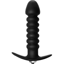 Анальная пробка с вибрацией Lola Games First Time Twisted Anal Plug чёрная