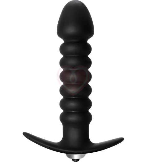 Анальная пробка с вибрацией Lola Games First Time Twisted Anal Plug чёрная фото 1