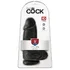 Толстый фаллоимитатор с мошонкой на присоске Pipedream King Cock Chubby черный фото 5