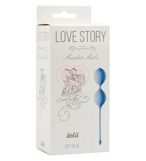 Вагинальные шарики бутоны Love Story Scarlet Sails Sky Blue голубые фото 2