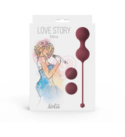 Набор вагинальных шариков Love Story Diva Wine Red красный фото 2