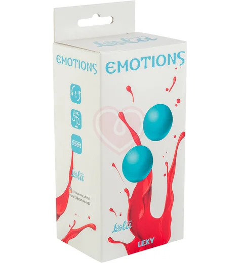 Вагинальные шарики без сцепки Emotions Lexy Large 3 см бирюзовые фото 2