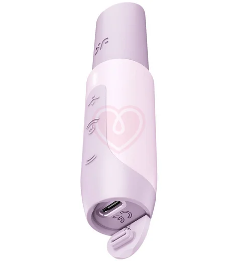 Вакуумно-волновой клиторальный стимулятор помада Satisfyer Secret Kiss сиреневый фото 5