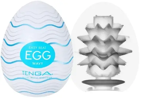 Мастурбатор яйцо Tenga Egg Wavy New фото 7