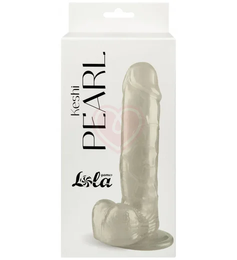 Перламутровый фаллоимитатор с мошонкой Lola Games Keshi Pearl белый фото 4