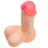 Реалистичный фаллоимитатор с мошонкой на присоске RealStick Nude Shaw телесный фото 6