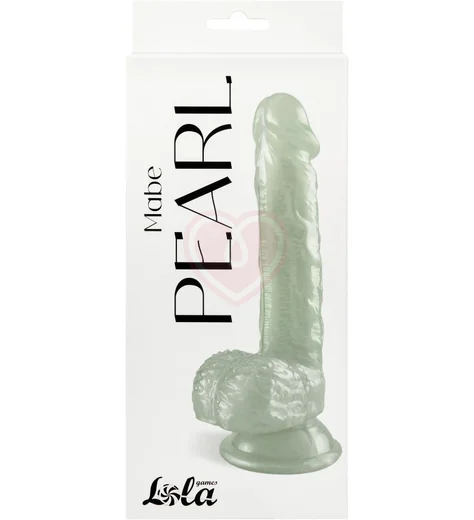 Перламутровый фаллоимитатор с мошонкой Lola Games Pearl Mabe Pearl белый фото 5