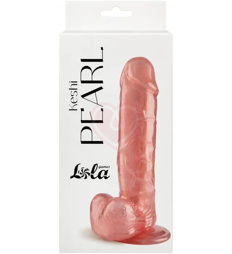Перламутровый фаллоимитатор с мошонкой Lola Games Keshi Pearl розовый фото 4