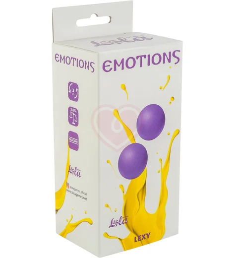 Вагинальные шарики без сцепки Emotions Lexy Large 3 см фиолетовые фото 2