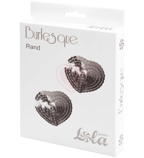 Пэстисы Burlesque Rand сердечки из пайеток серебряные фото 5