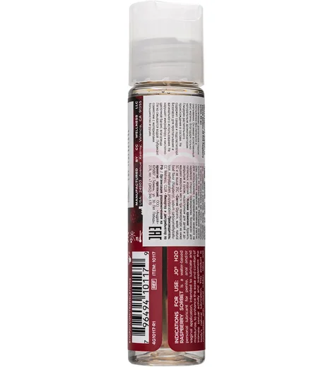 Съедобный лубрикант System JO H2O Flavored Raspberry Sorbet с ароматом Малина 30 мл фото 2