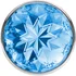 Анальная пробка с голубым кристаллом Diamond Sparkle Large серебро фото 3