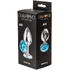Анальная пробка с голубым кристаллом Diamond Sparkle Large серебро фото 4