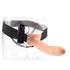 Реалистичный фаллопротез с вибрацией Pipedream Vibrating Hollow Strap-on 20 см телесный фото 3