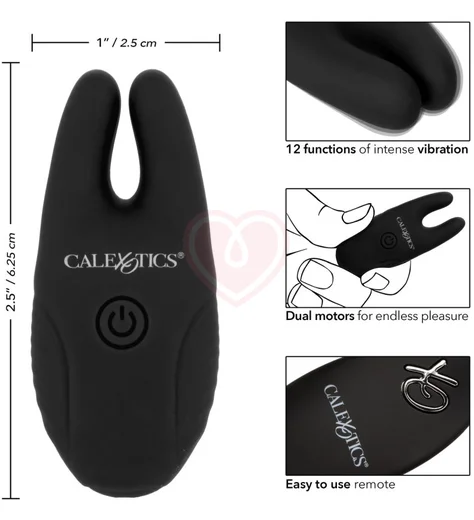 Зажимы для сосков с вибрацией и пультом Remote Nipple Clamps черные фото 4