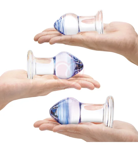 Набор стеклянных анальных пробок Glas Pleasure Droplets фото 3