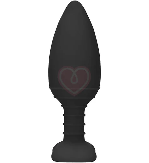 Светящаяся пробка с нагревом Glow Heating Anal Butt Plug чёрная фото 2