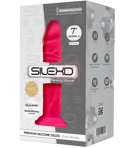 Реалистичный фаллоимитатор Silexd Model 4 17 см розовый фото 2