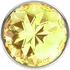 Анальная пробка с жёлтым кристаллом Diamond Clear Sparkle Small серебро фото 3