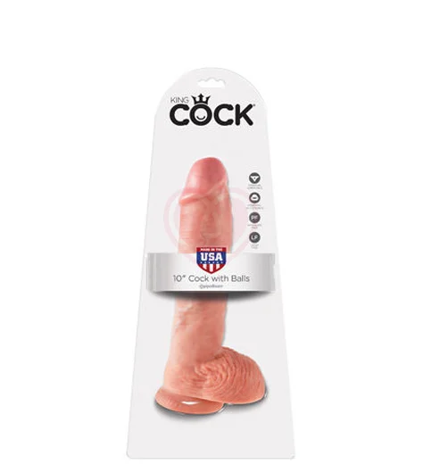 Фаллоимитатор на присоске с мошонкой King Cock with Balls 25 см телесный фото 5