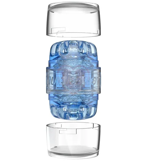 Сквозной мастурбатор Fleshlight Quickshot Turbo Blue Ice голубой фото 2
