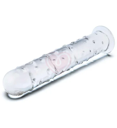 Стеклянный фаллоимитатор с пупырышками Glas Extra Large фото 2