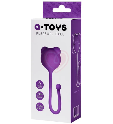Одинарный вагинальный шарик с хвостиком A-Toys by Toyfa Tigo фиолетовый фото 3