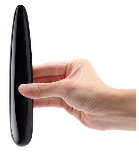 Тонкий фаллоимитатор Le Wand Crystal Slim Wand чёрный обсидиан фото 2