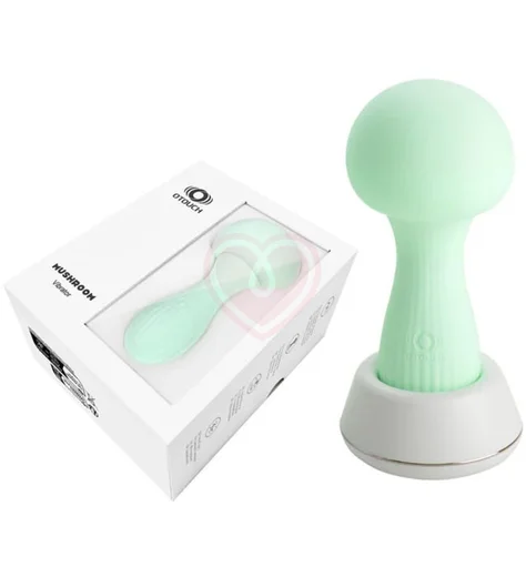 Клиторальный вибратор с подсветкой Otouch Mushroom зелёный фото 4
