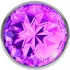Анальная пробка с фиолетовым кристаллом Diamond Sparkle Large серебро фото 3
