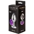 Анальная пробка с фиолетовым кристаллом Diamond Sparkle Large серебро фото 4