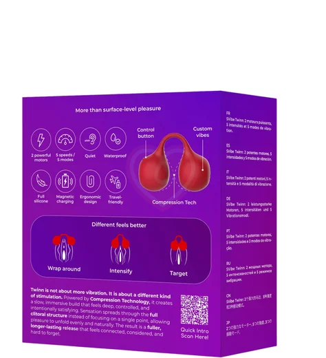 Вибратор для клитора Svibe Twinn Cherry Svsnlt-Ch вишнёвый фото 5
