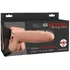 Полый реалистичный фаллопротез с вибрацией Hollow Rechargeable Strap-on with Balls 20 см телесный фото 6