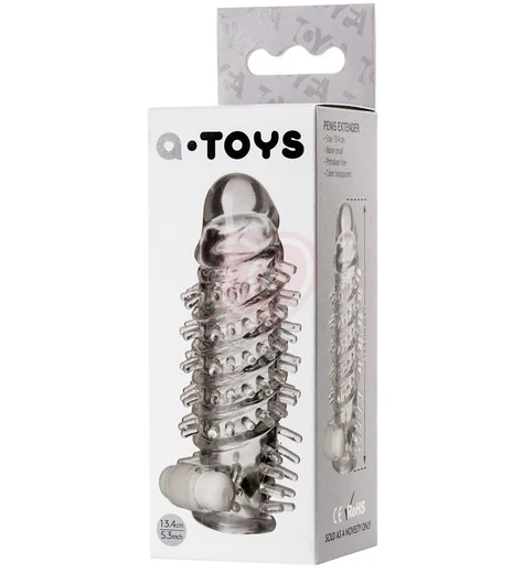 Стимулирующая вибронасадка на пенис с усиками ToyFa A-Toys 13 см фото 5