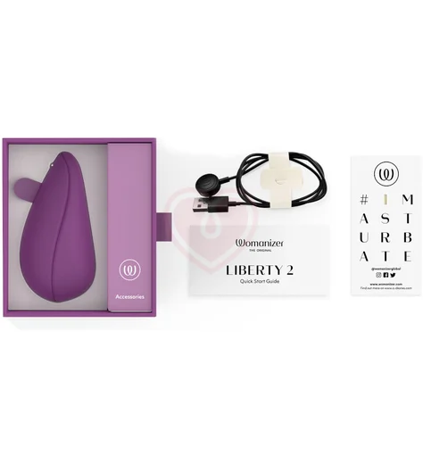 Вакуумный клиторальный стимулятор Womanizer Liberty 2 фиолетовый фото 3
