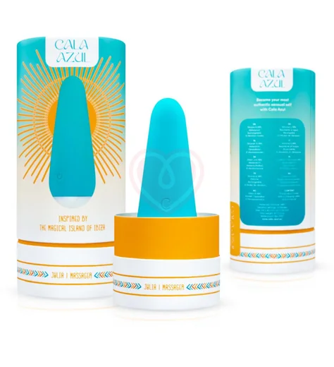 Мини-вибратор Cala Azul Julia Mini голубой фото 9