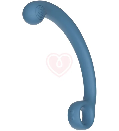 Вибратор с массажной головкой SVibe AXI Snail Spot Wand голубой фото 3