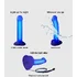 Фаллоимитатор с Led подсветкой Strap-On-Me Semi-Realistic Glow-Led M синий фото 8