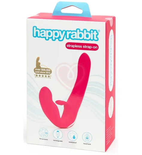 Безремневой страпон Happy Rabbit Strapless-on розовый фото 4