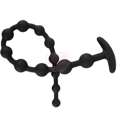 Анальные бусы Black Velvets Anal Beads чёрные фото 4