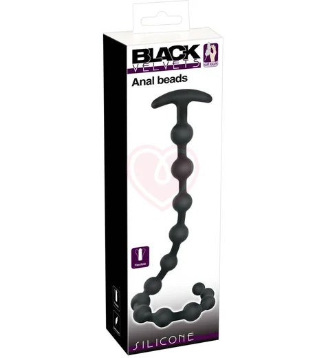 Анальные бусы Black Velvets Anal Beads чёрные фото 7