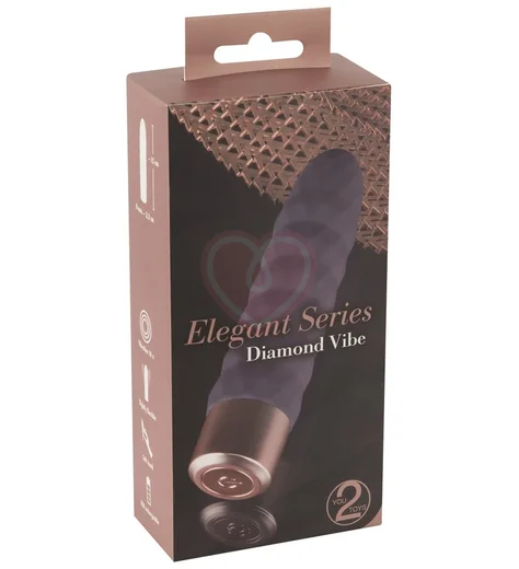 Вибратор с рельефной поверхностью Elegant Series Diamond Vibe фото 2