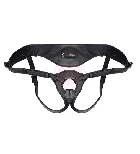 Пояс для страпона Patent Leather Strap-On Harness чёрный фото 3