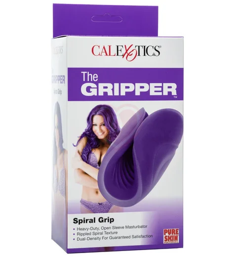 Рельефный мастурбатор The Gripper Spiral Grip с рёбрышками фото 4
